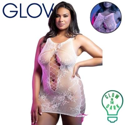 Body-Stocking en Dentelle Phosphorescente Glow – FAGL2549X - Fantasy Lingerie Grande Taille
