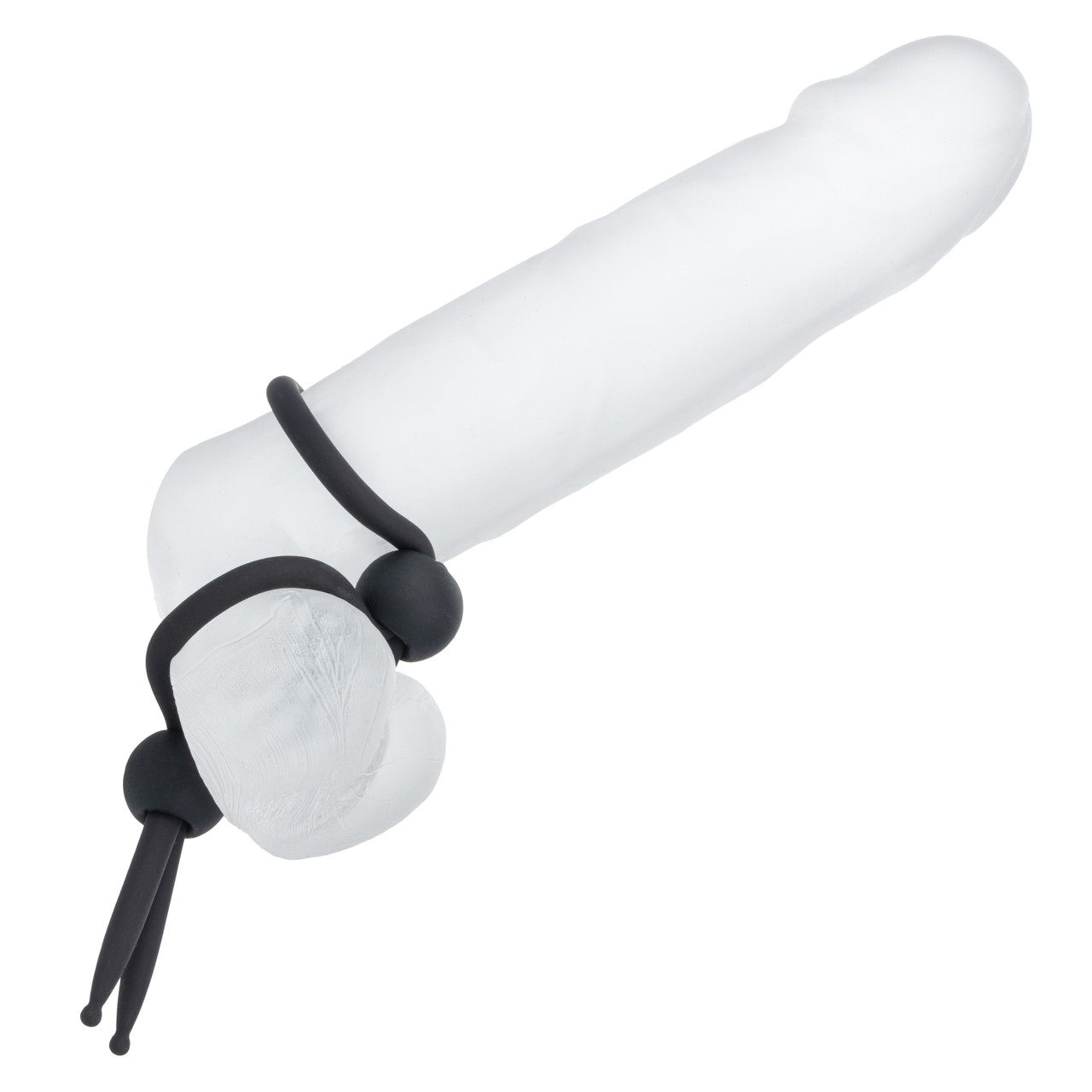 Alpha – Double Lasso Pénien Silicone Liquide Ajustable Endurance Blanc ou Noir – Image 2