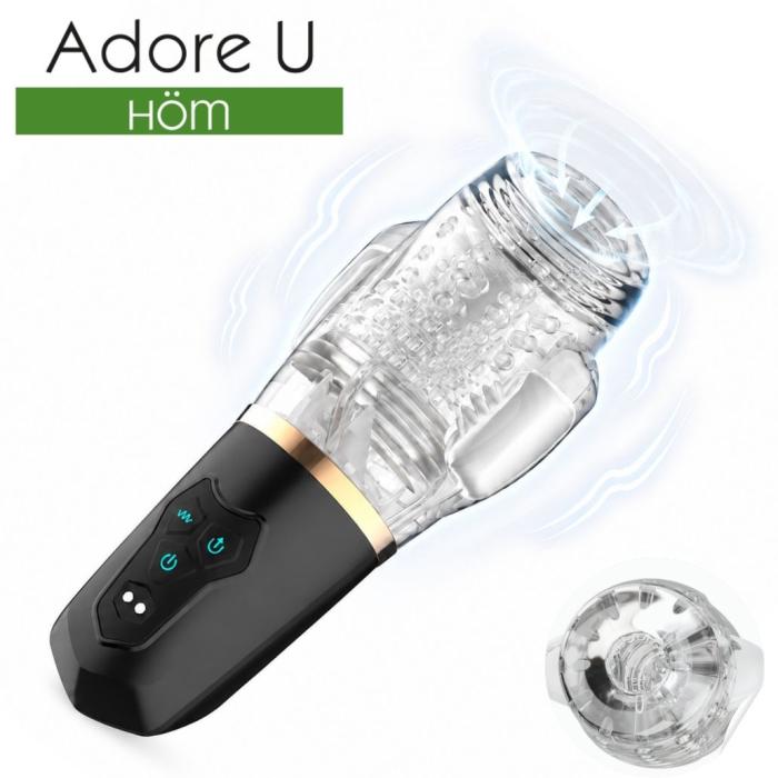Adore U Höm masturbateur rechargeable à succion avec commandes éclairées