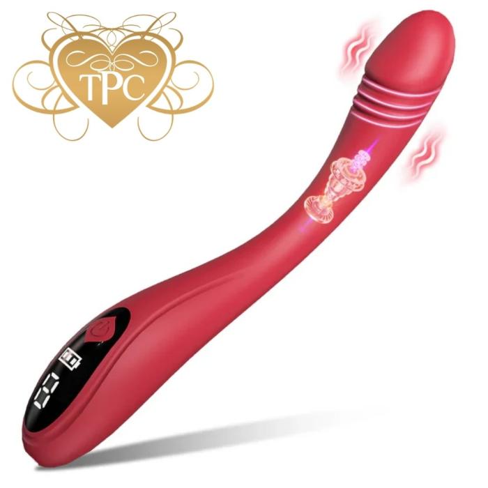 Détail du Pleaser Pro rouge avec tête souple et flexible