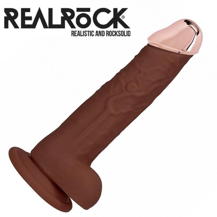 RealRock Metal Head gode vibrant réaliste embout métal brun 8 po Le Prince Québec