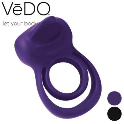 VeDO Thrust, anneau vibrant rechargeable en silicone violet.