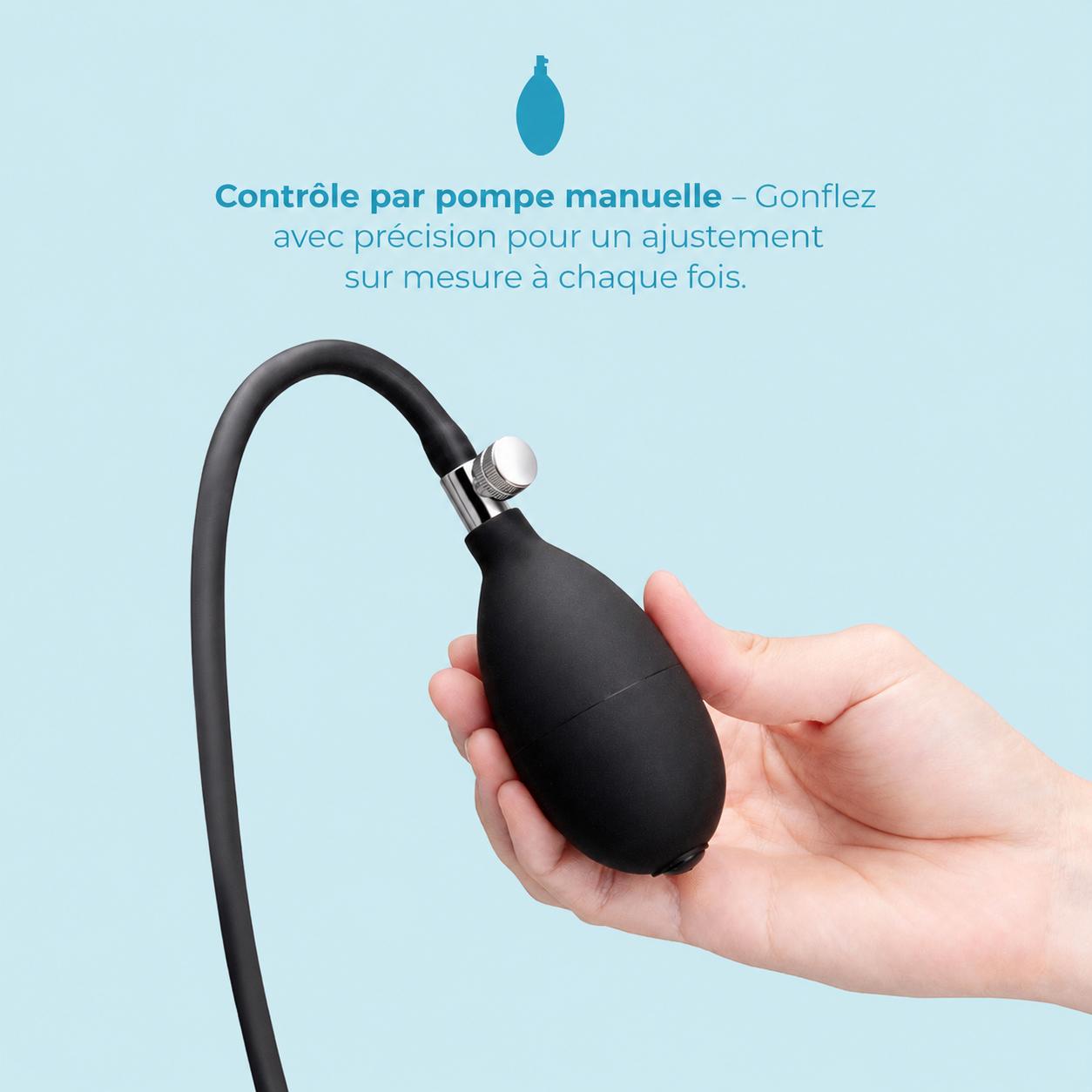 Pompe manuelle et valve du bouchon anal b-Vibe