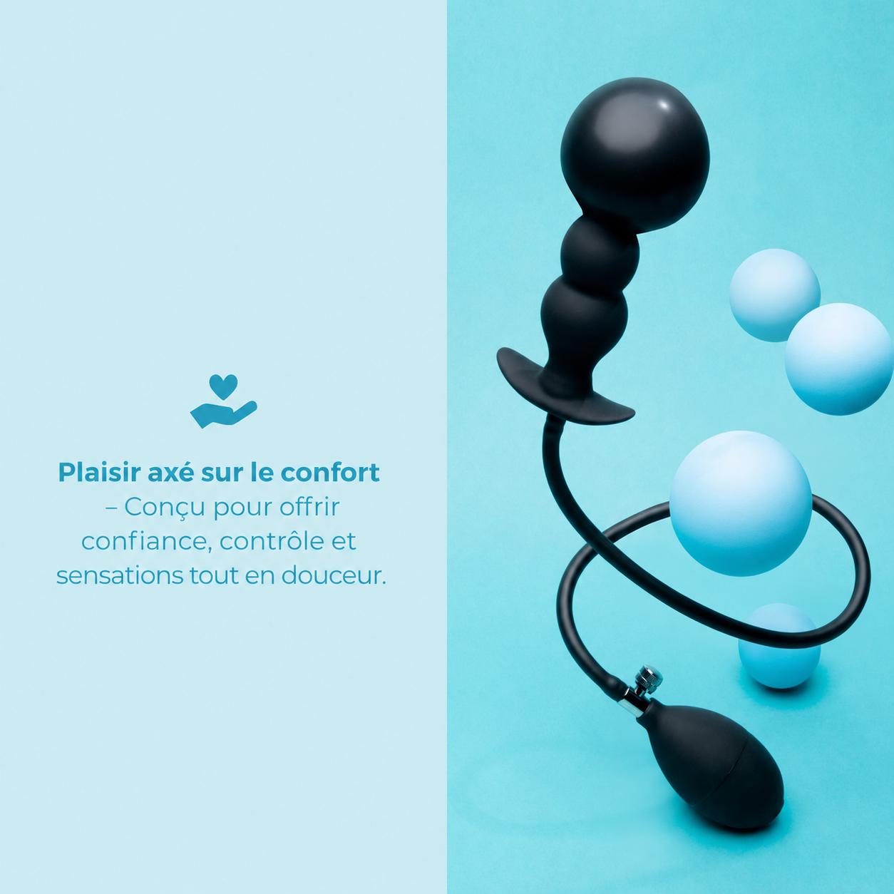 Bouchon Anal Gonflable Perlé — b-Vibe, Pompe Manuelle Incluse – Image 7