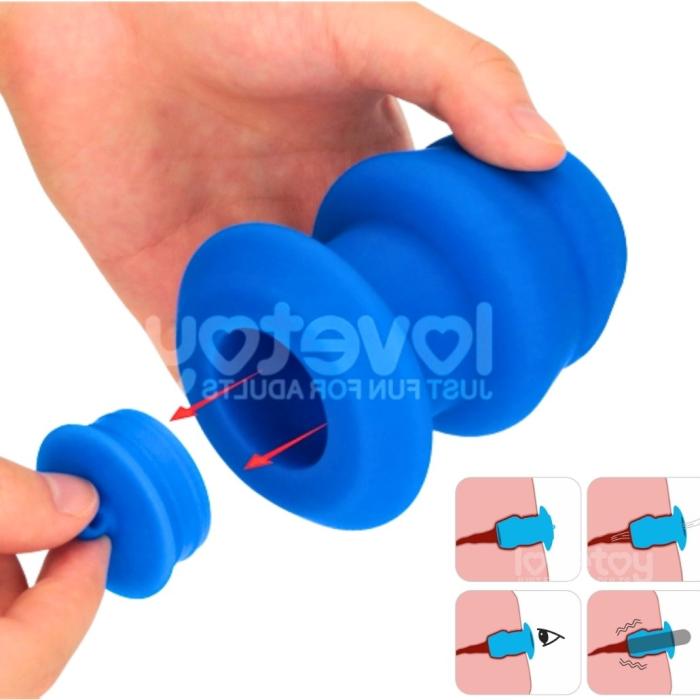 Bulge Peeper plug anal tunnel ouvert bleu silicone Le Prince Québec