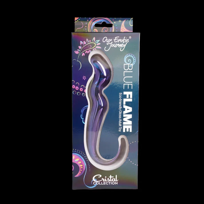 Gode courbé en verre Blue Flame collection Cristal