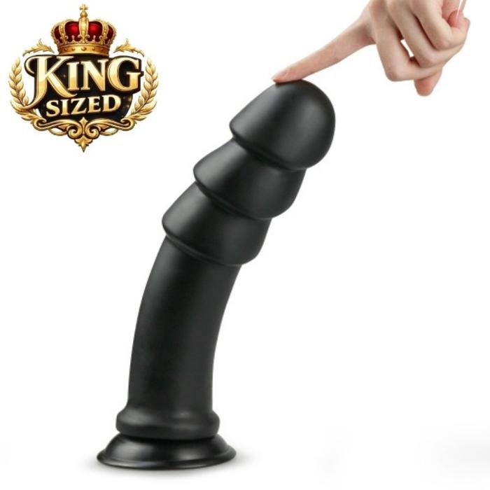 Gode anal grand format à bosses King Sized noir 11,25 pouces