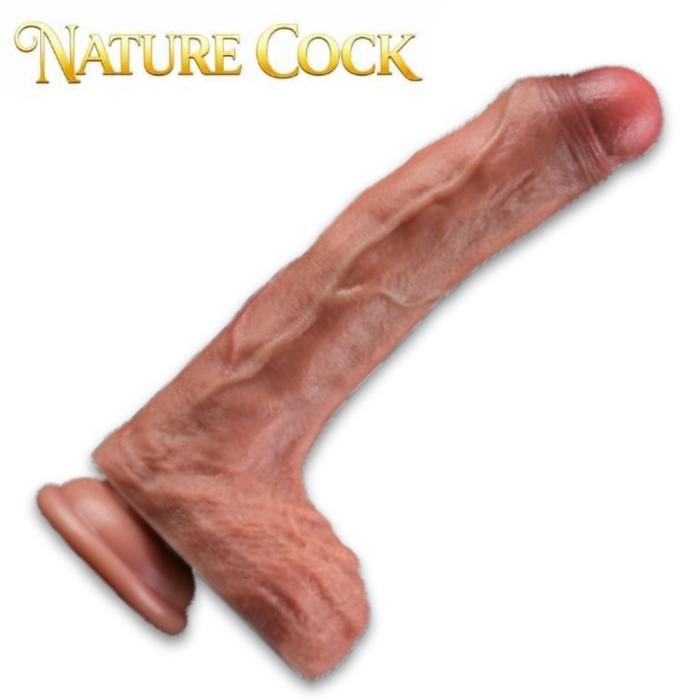 Gode réaliste silicone platine Nature Cock 8,5 pouces