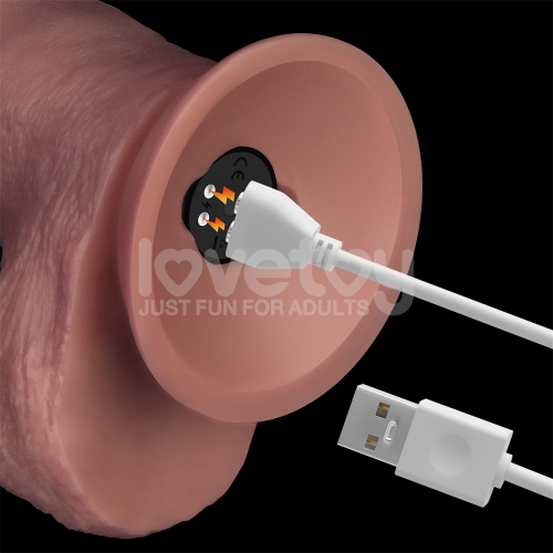 Gode Vibrant Lovetoy Power Cock Dual Density 11 po — Ventouse Solide – Image 5
