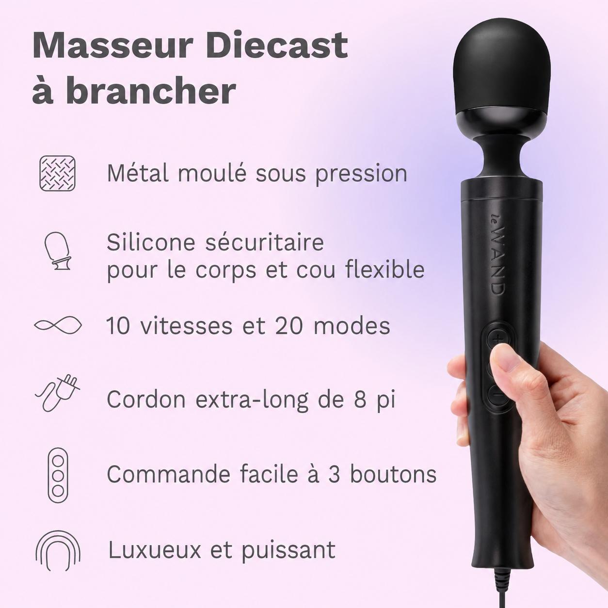 Tête en silicone du Le Wand Die Cast Plug-In