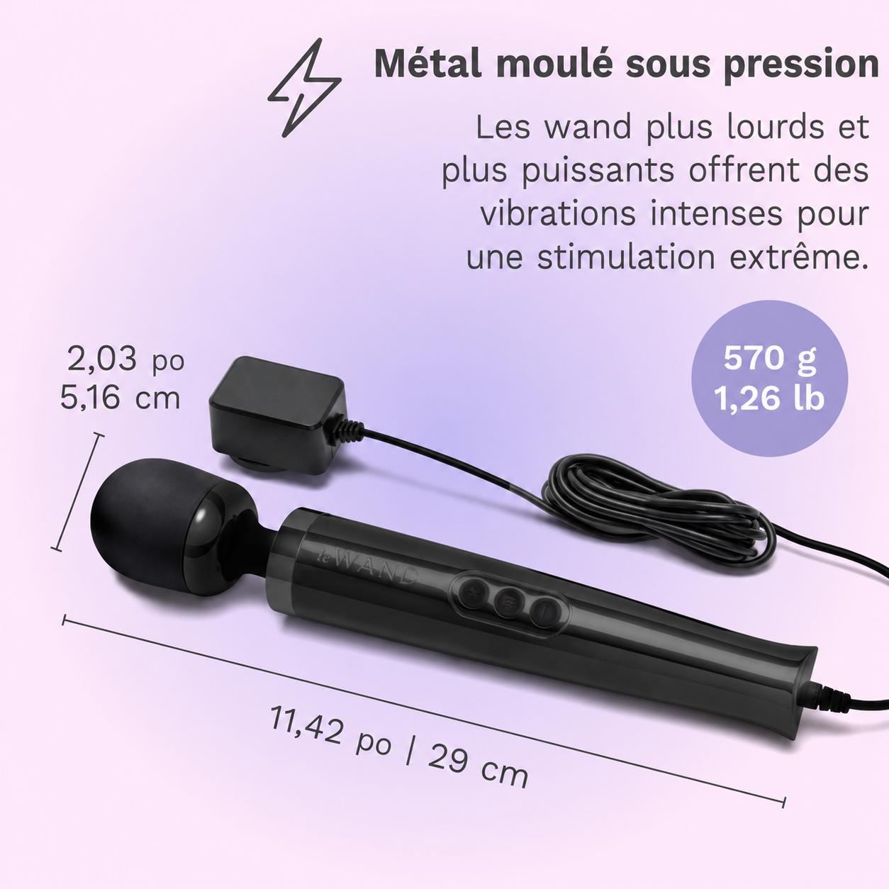 Le Wand Die Cast Plug-In vue de profil complète