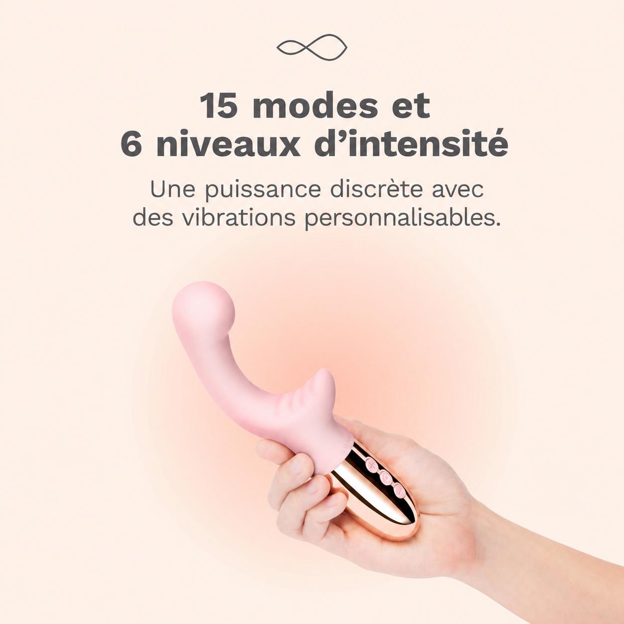 Le Wand XO coloris or rose vue de profil
