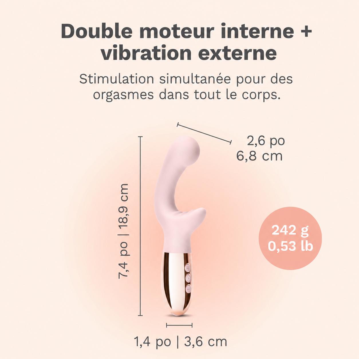 Le Wand XO - Vibromasseur Double Moteur, Stimulation Interne et Externe – Image 7