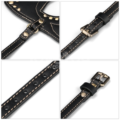 Masque Chat BDSM Rebellion Reign — Cuir PU et Rivets Bronze – Image 6