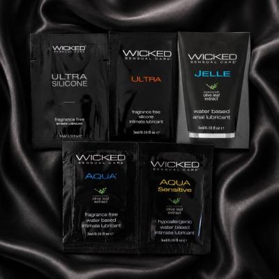 Pack Découverte Wicked – 5 Échantillons de Lubrifiants 3 ml