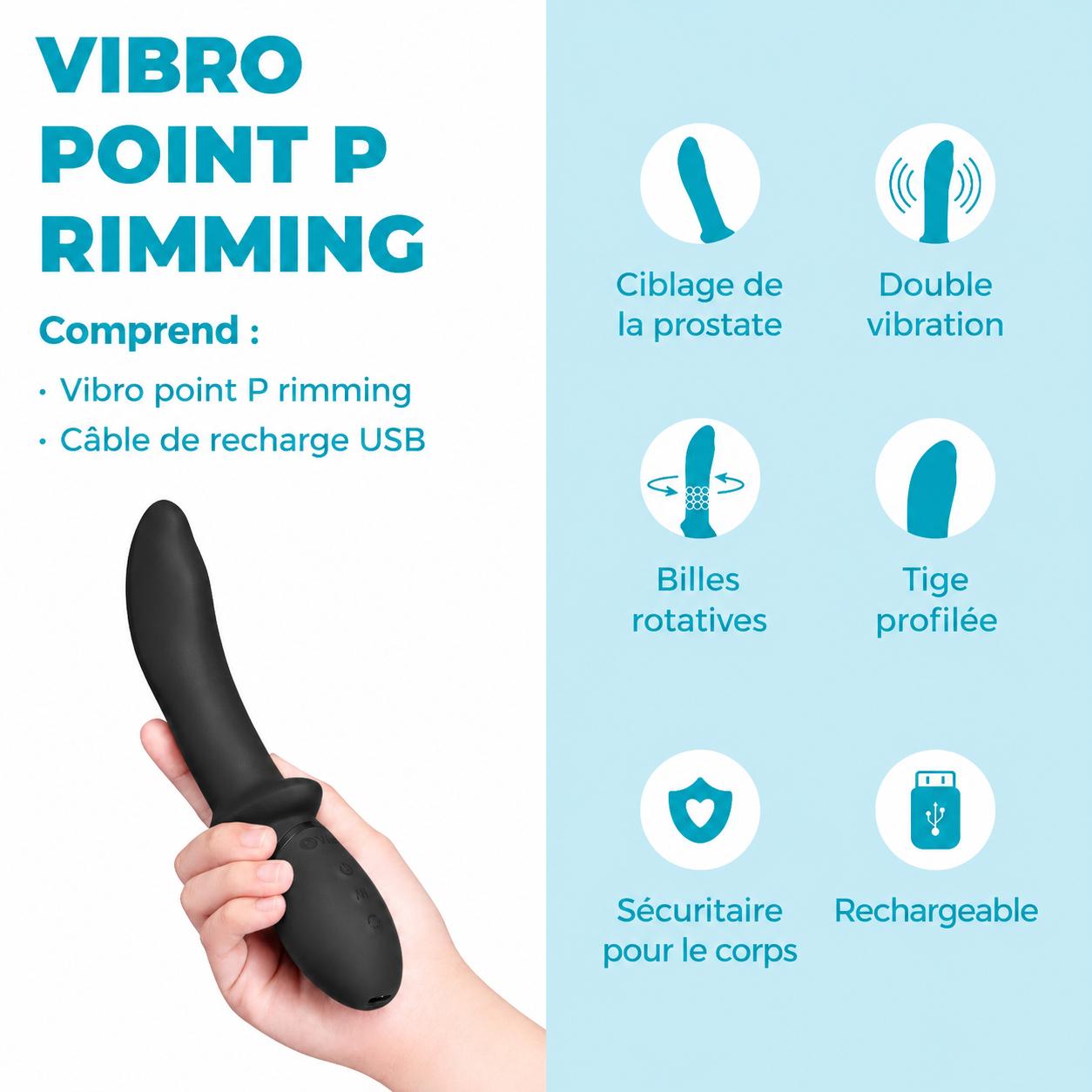 Rimming P-Spot Vibe — b-Vibe, Masseur Prostate Rotatif et Vibrant – Image 2