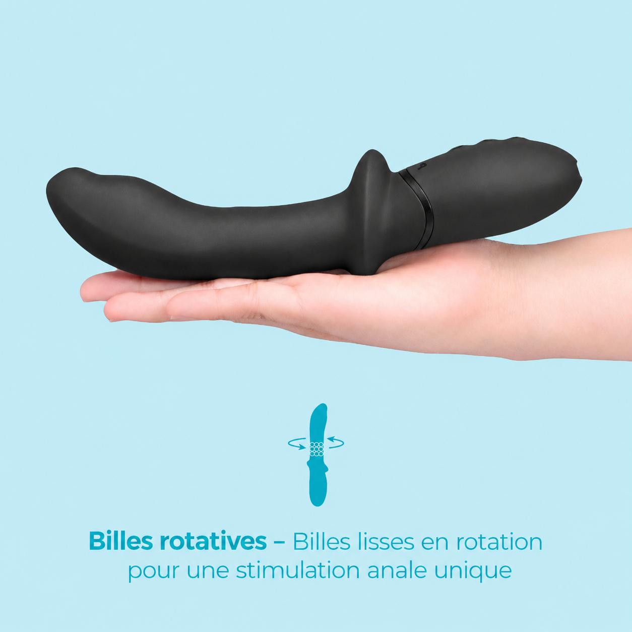 Détail de la tige contourée du masseur prostate b-Vibe