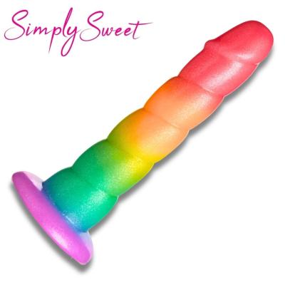 Simply Sweet Swirl Rainbow Dildo