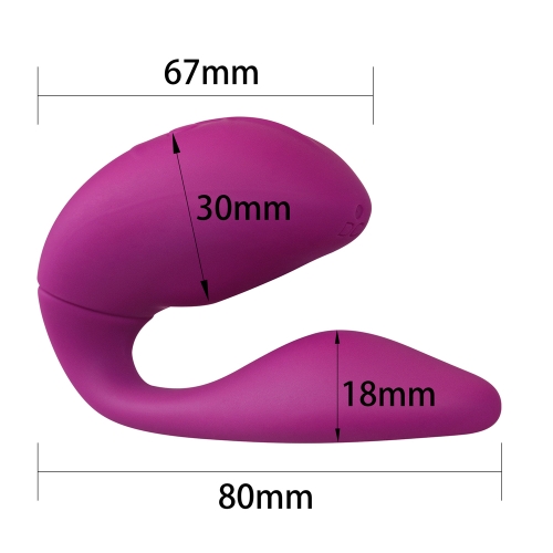 Dimensions du vibromasseur double point G et clitoris