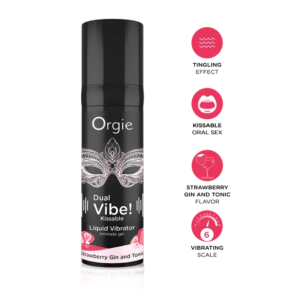 Dual Vibe! - Gel Excitant Vibrant Comestible, 3 Saveurs - Orgie – Image 5