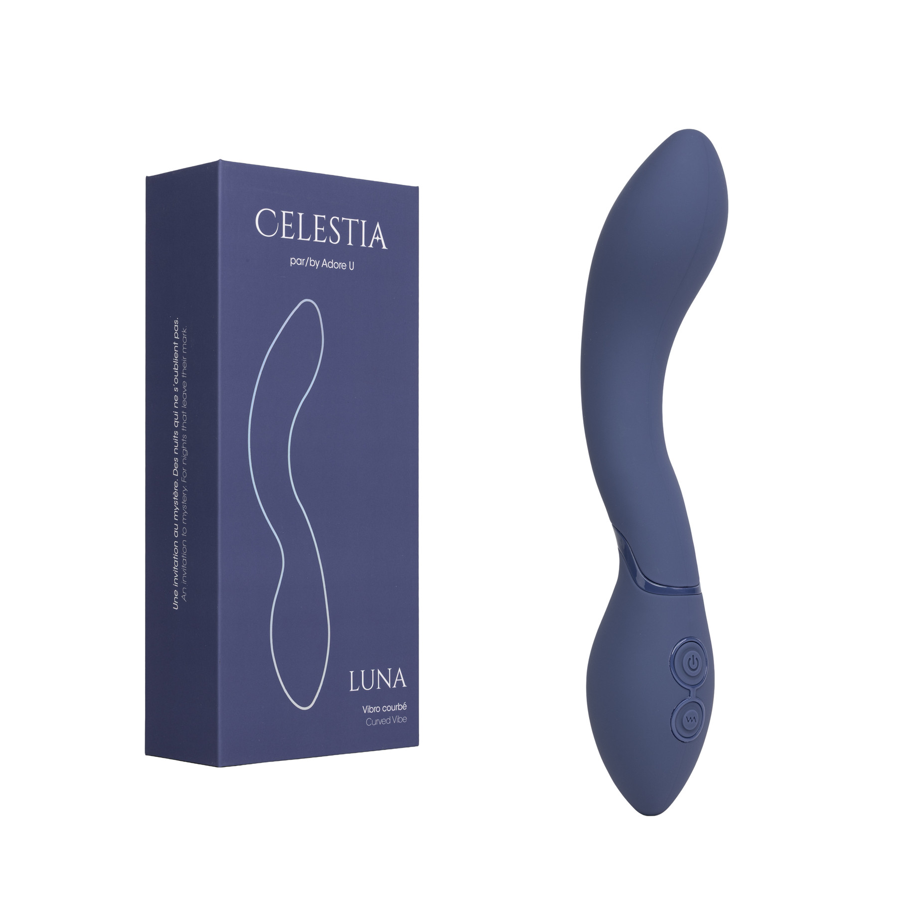 Forme ergonomique courbée du Luna ciblant le point G