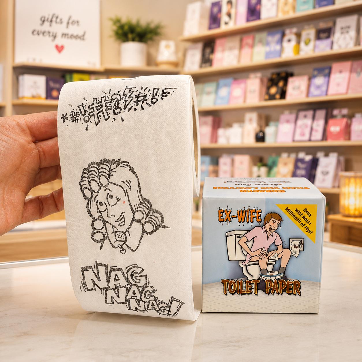 Papier de Toilette Humoristique Ex-Wife - Cadeau Gag