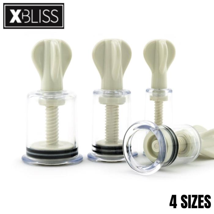 Ventouses à mamelons Twist Up Xbliss ensemble de trois tailles
