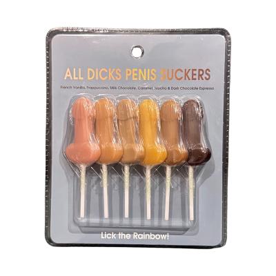 All Dicks Penis Suckers - Sucettes Coquines Saveurs Café, Ensemble de 6