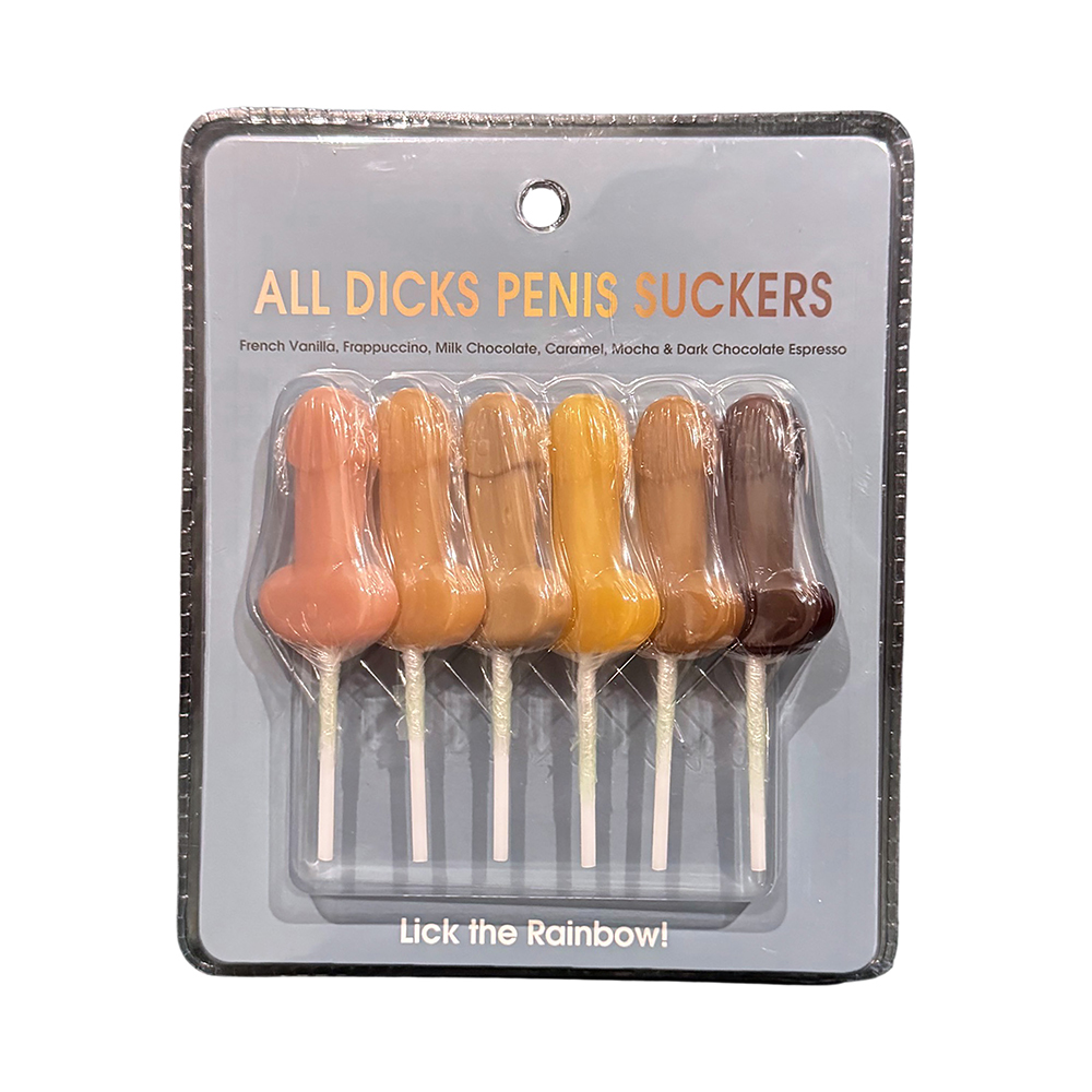 All Dicks Penis Suckers - Sucettes Coquines Saveurs Café, Ensemble de 6