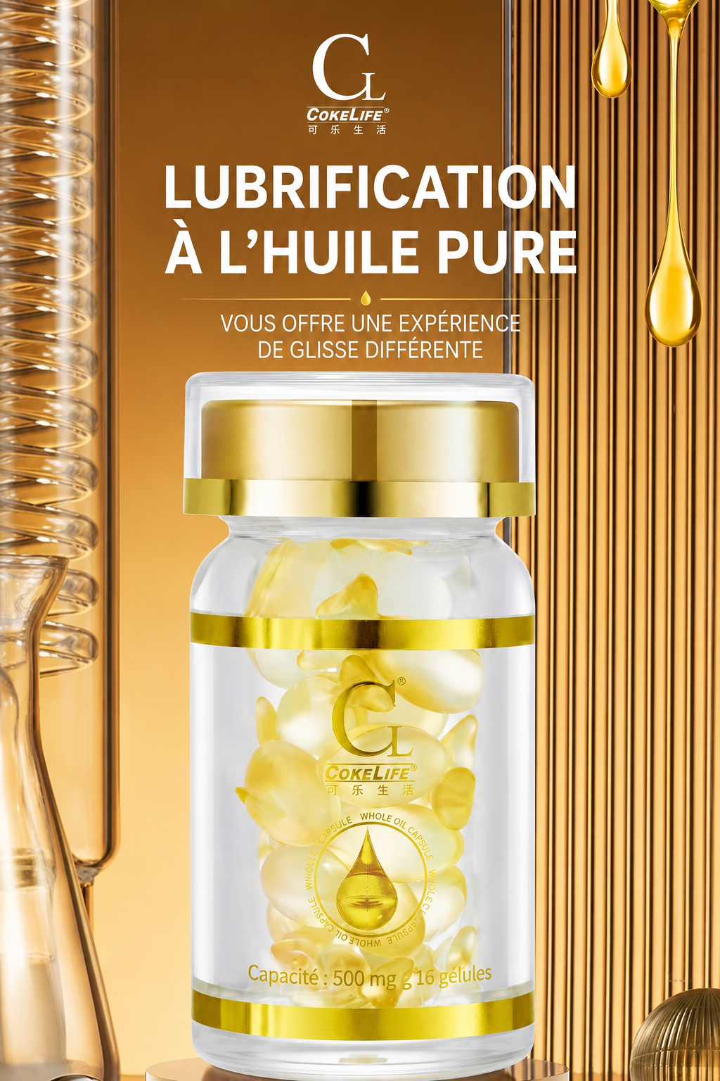 Capsules Lubrifiantes Pure Oil – Bouteille de 3 Capsules – Cokelife – Image 10