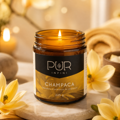 Champaca – Chandelle de Soya Artisanale Relaxante 225 g – PUR INFINI