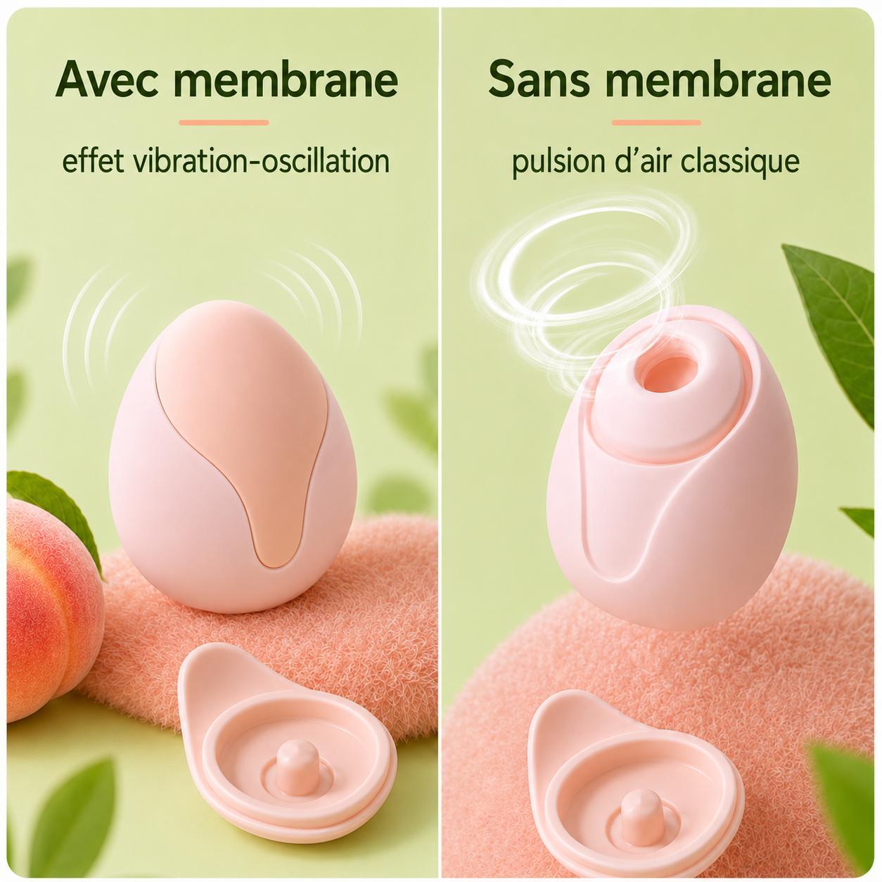 Peach Pulse stimulateur format pêche avec membrane