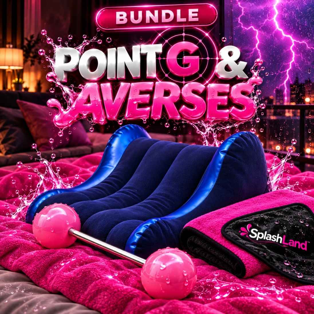 Bundle Point G & Averses - coussin gonflable Rebellion Reign + G-Pop + couverture SplashLand - Le Prince