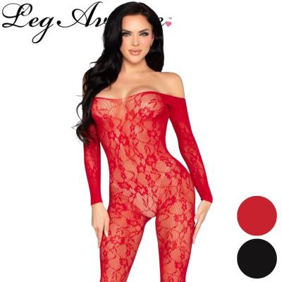 Combinaison rouge à épaules dénudées Pure Temptation Leg Avenue