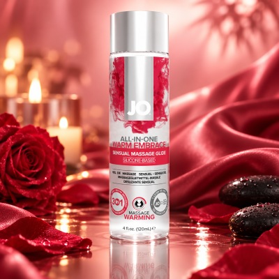 JO All In One Warming 120ml - Gel de Massage Réchauffant - System Jo