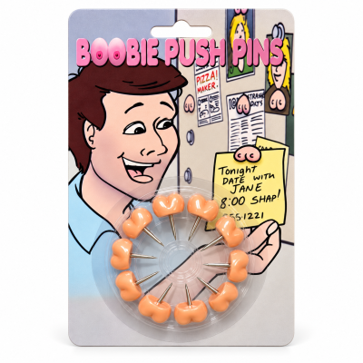 Punaises en Forme de Seins – Boobie Push Pins – Ensemble de 10