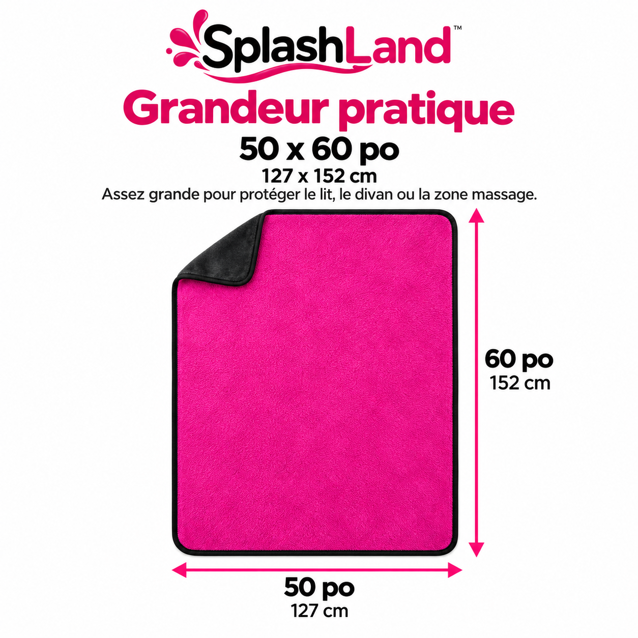 SplashLand couverture protectrice pour lit 50 x 60 po