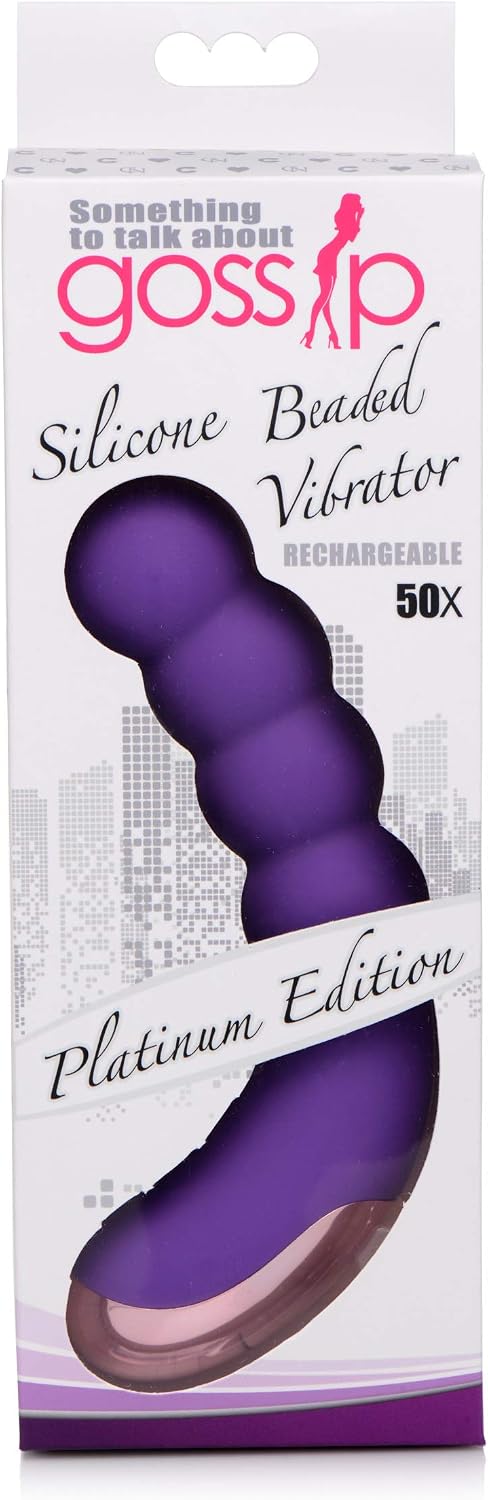 Vibrateur incurvé en silicone Curve Toys avec perles texturées
