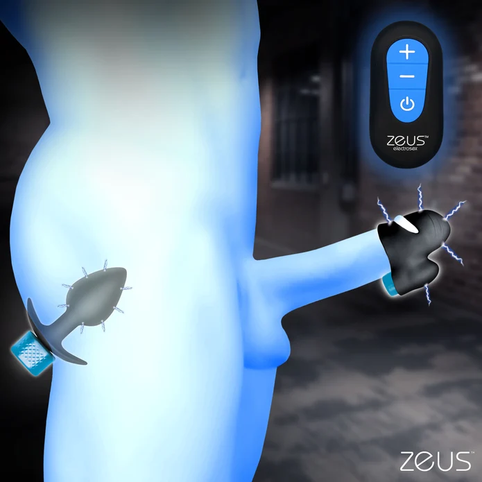 Anal Plug & Head Teaser E-Stim Kit – Kit électrostimulation plug anal et gland - Zeus – Image 2