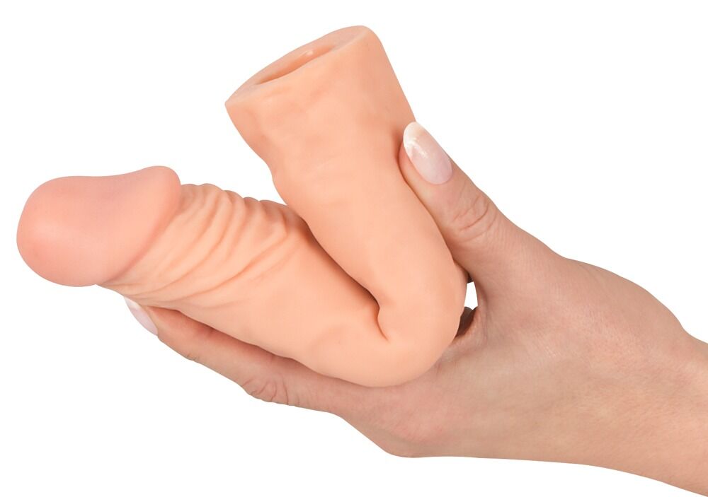 Détail du gland et des veines de la gaine d’extension Nature Skin
