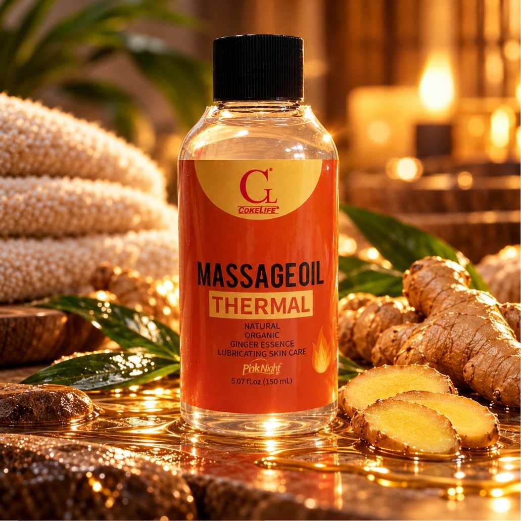 Huile de massage chauffante au gingembre COKELIFE PINKNIGHT 150 ml