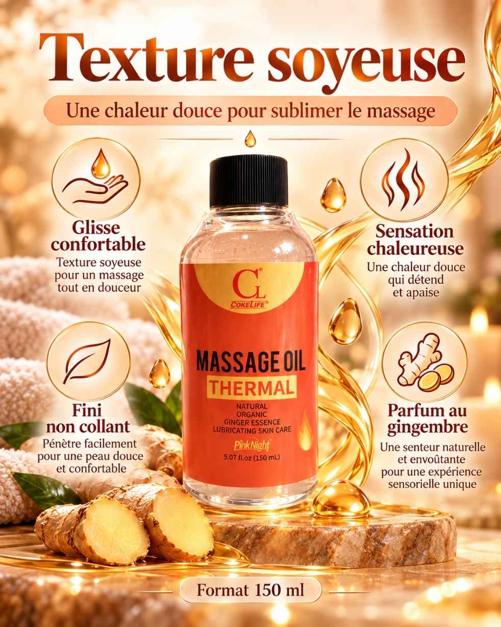 Emballage de l’huile de massage chauffante COKELIFE PINKNIGHT