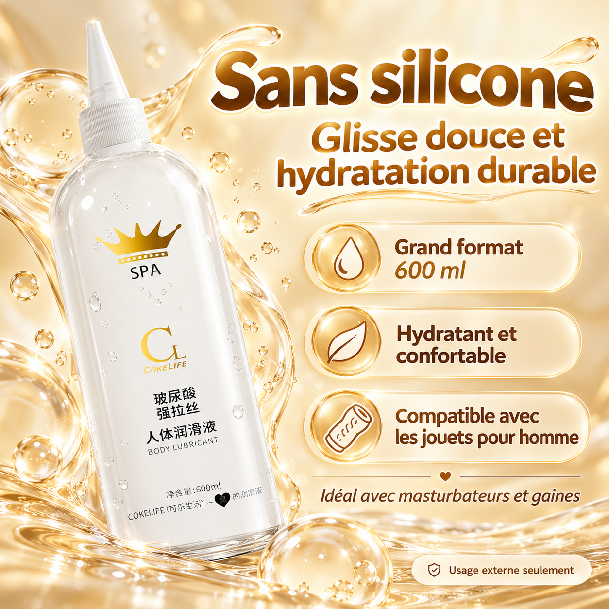 Lubrifiant COKELIFE avec hyaluronate de sodium