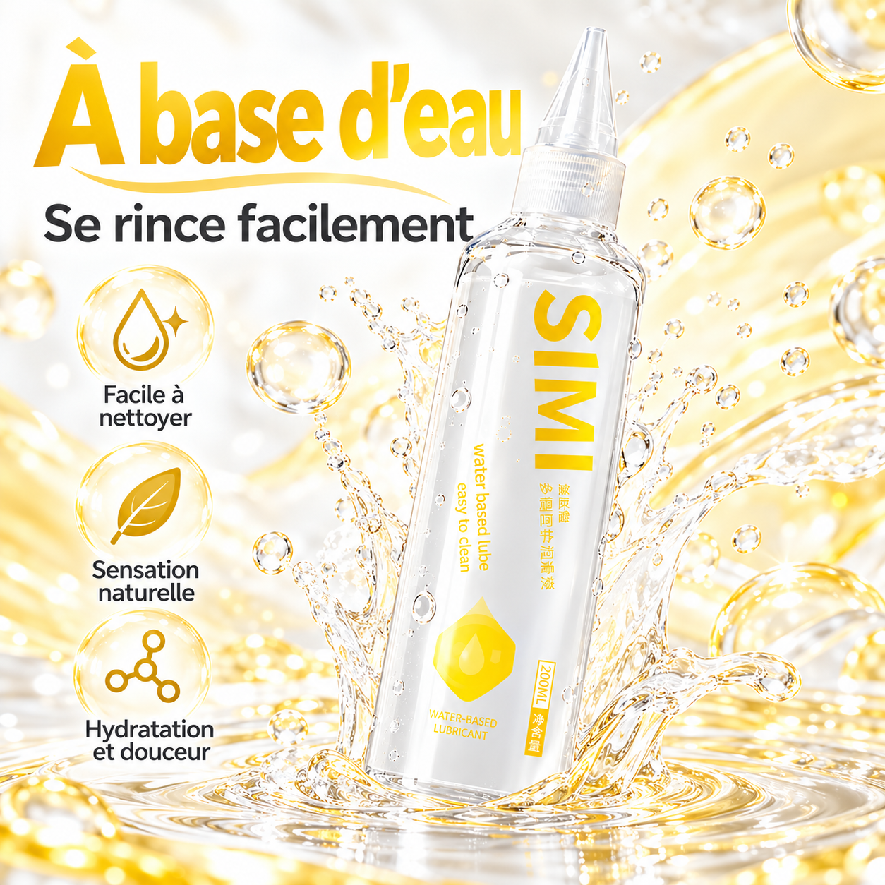 Lubrifiant Intime Sans Glycérine à l'Acide Hyaluronique – SIMI 200 ml – Image 6