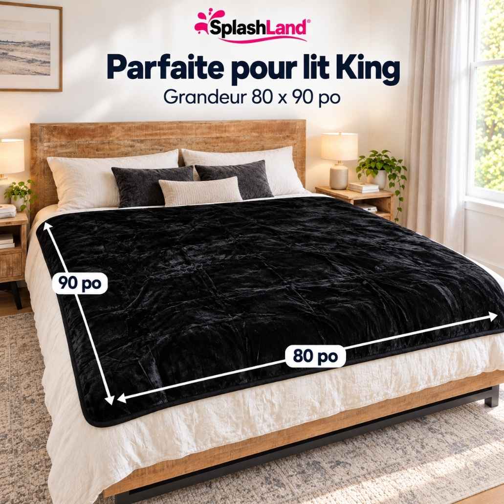 Protection de lit King pour huile de massage et lubrifiant