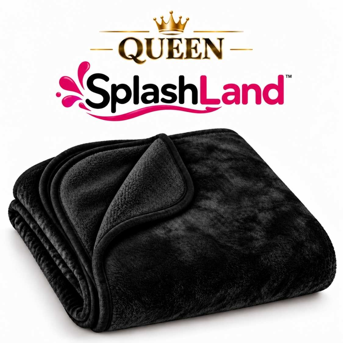 Couverture imperméable noire SplashLand Queen 82 × 60 po