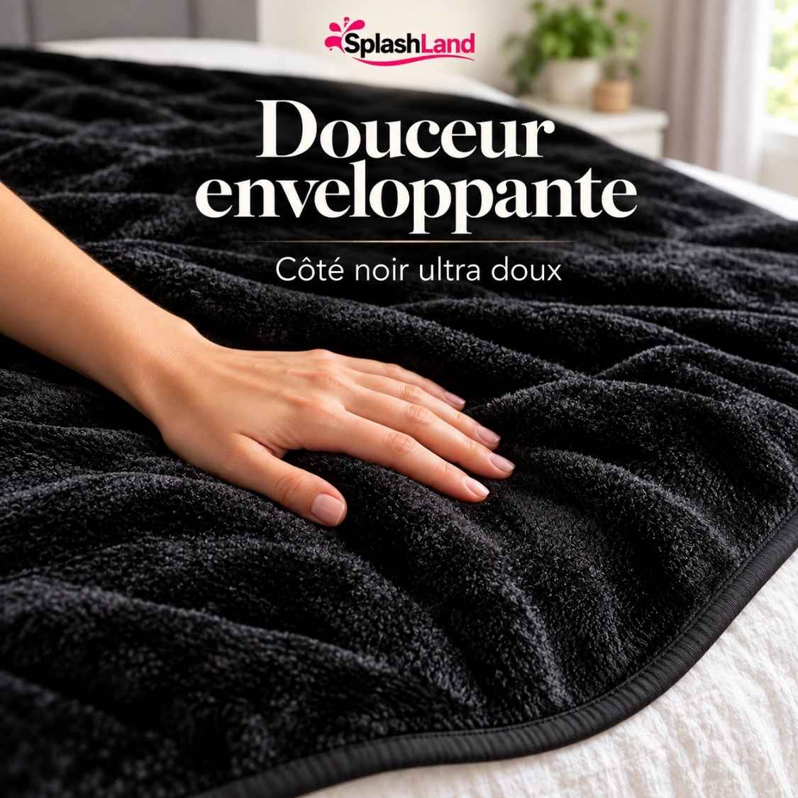 Surface noire en polyester de la couverture hydrofuge SplashLand